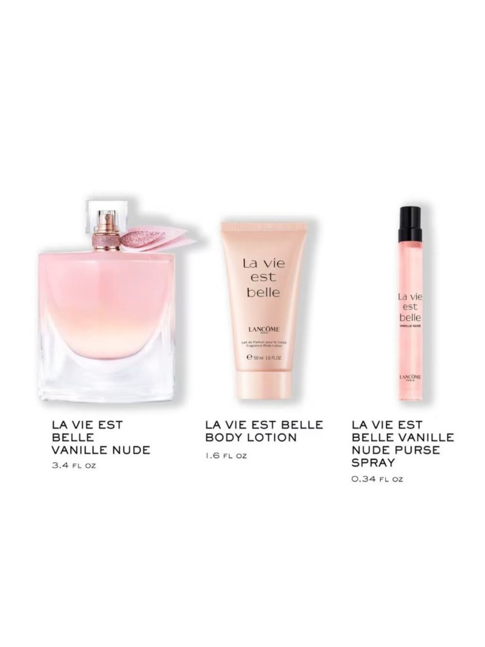 Lancome La Vie Est Belle Vanille Nude 3 Piece Set Like New